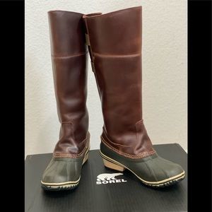 Sorel Slingpack Riding Boots II Tan size 6